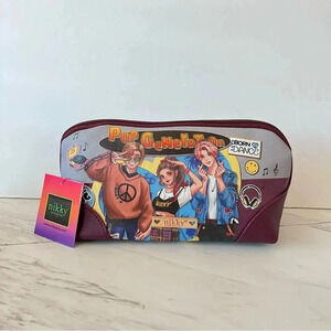 Nikky By Nicole Lee Large Oval Makeup Pouch Cosmetic Bag Pop Generation Gray